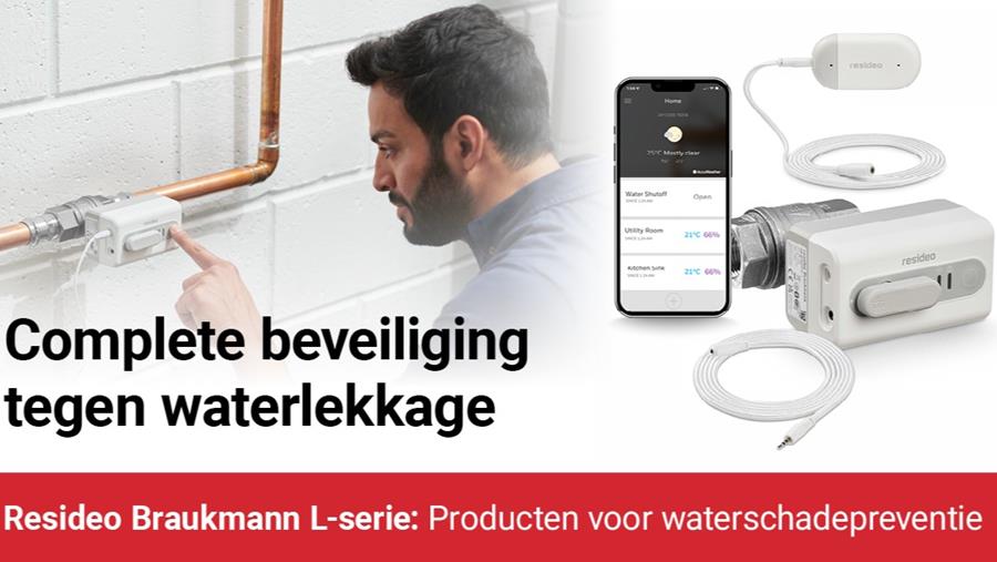 Complete beveiliging tegen waterschade met Resideo’s L-serie