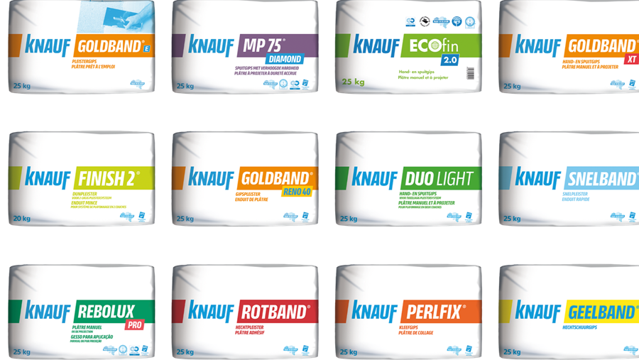 Knauf présente un emballage durable pour les enduits de plâtre