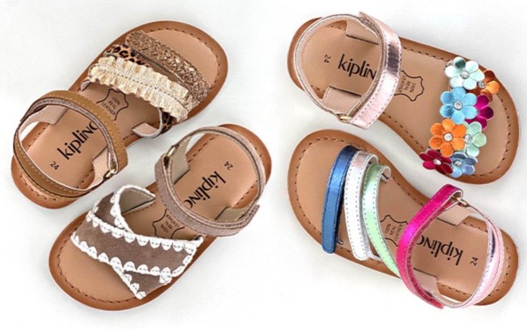 Kleurrijke lederen sandalen met zacht voetbed voor kinderen maat 24–39