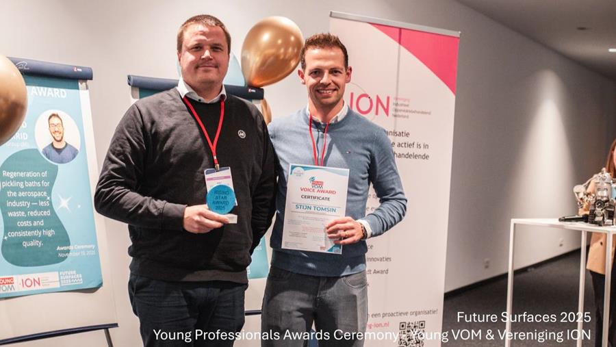 Young VOM bekroont opkomend talent in de oppervlaktebehandelingssector
